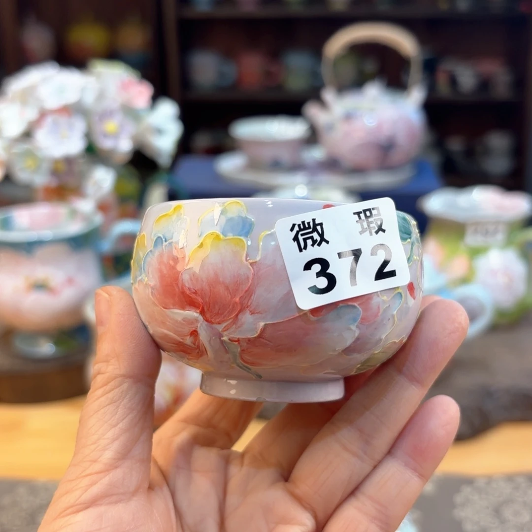 景德镇手绘高温釉下彩陶瓷茶具