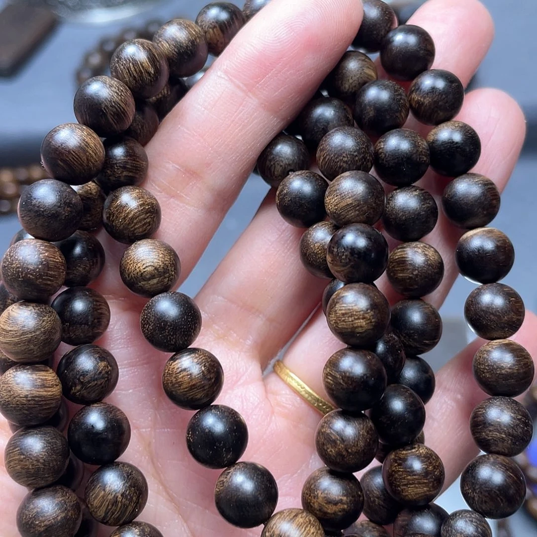 沉香手串爱***鱼白棋瘤疤0.8