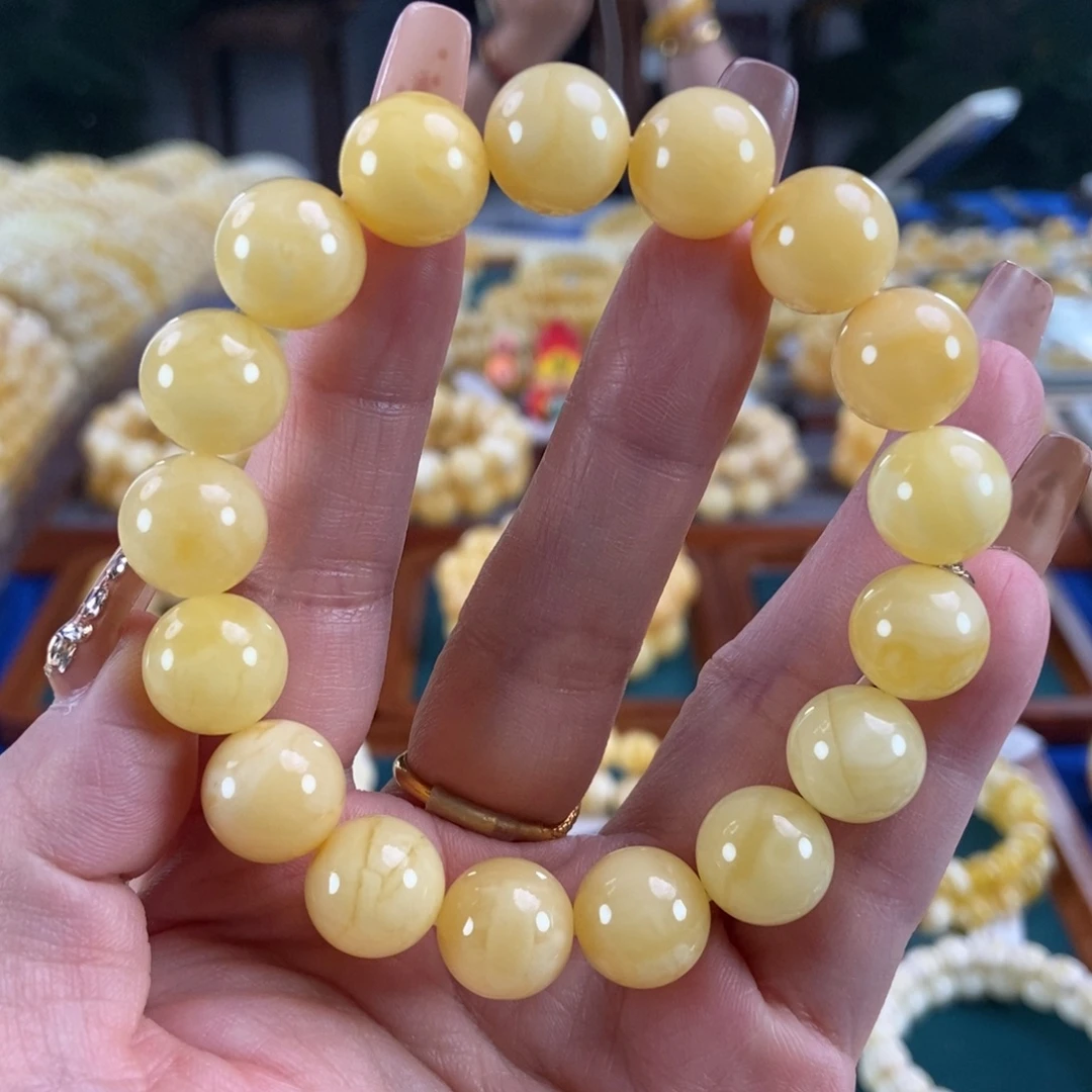 琥珀未镶嵌珠宝奇石12圆珠19.62