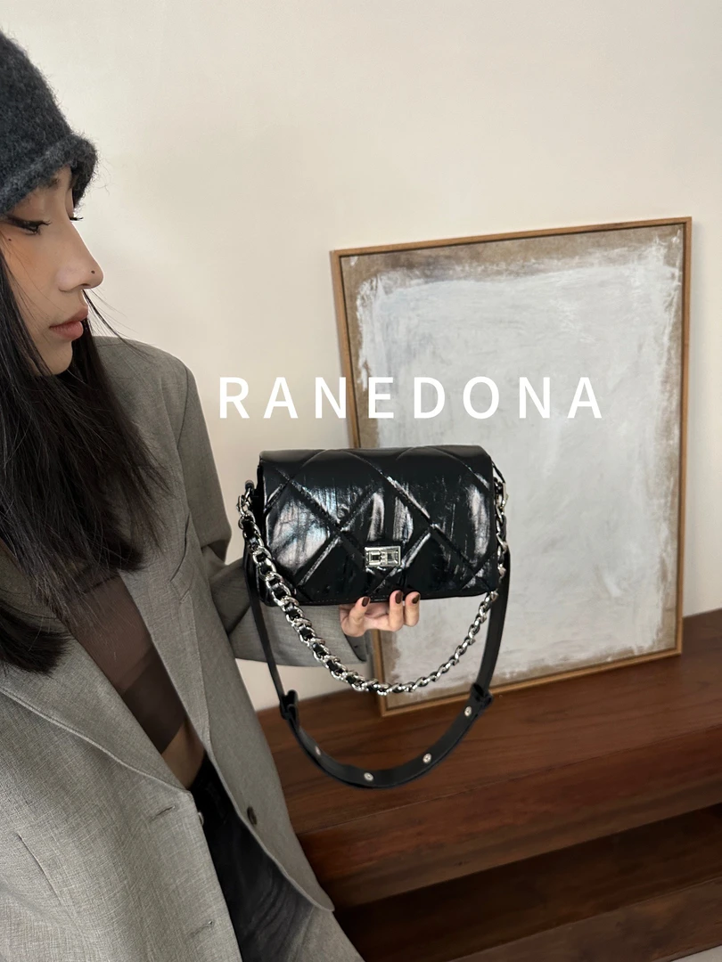 RANEDONA 时尚洋气菱格女士单肩斜挎包