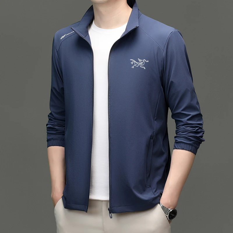 奥莱刺绣鸟冰丝防晒衣男夏季2025新款户外薄款外套防紫外线防晒服