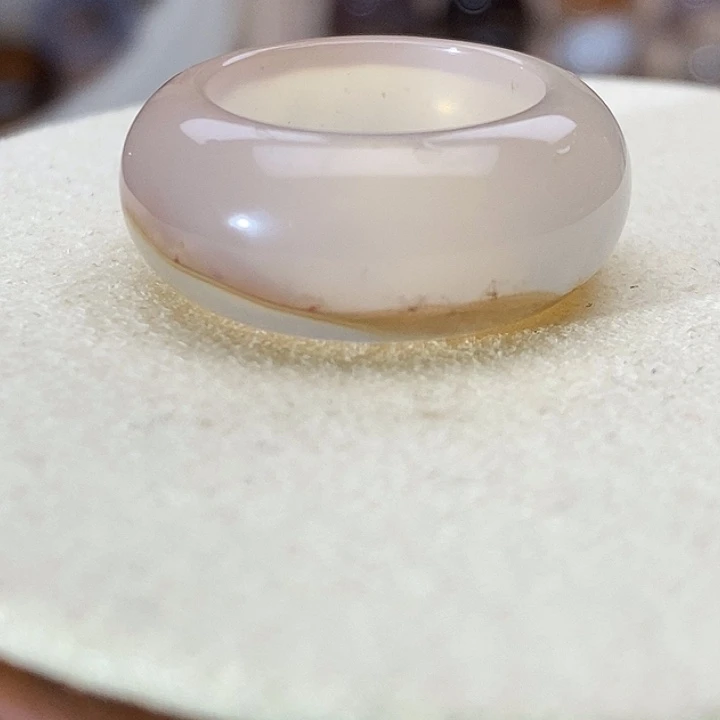 玛瑙/玉髓未镶嵌戒指B 79不退换港12内径16.2