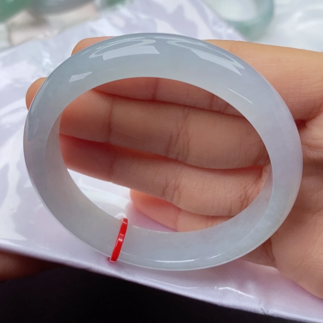 翡翠未镶嵌手镯5455正圈