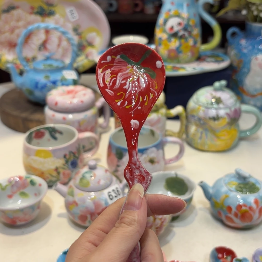 景德镇手绘高温釉下彩陶瓷茶具