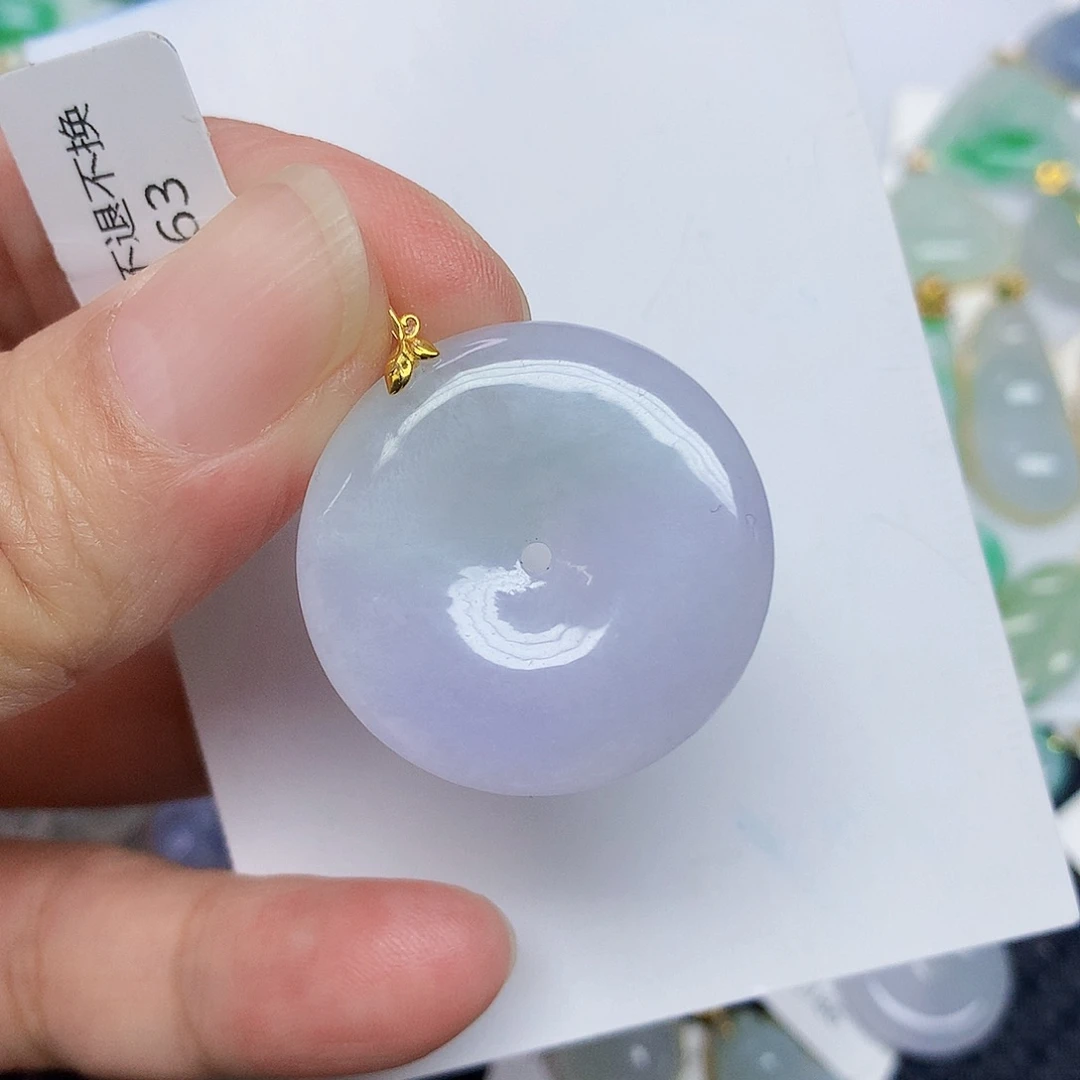 翡翠18K金镶嵌颈饰3678884