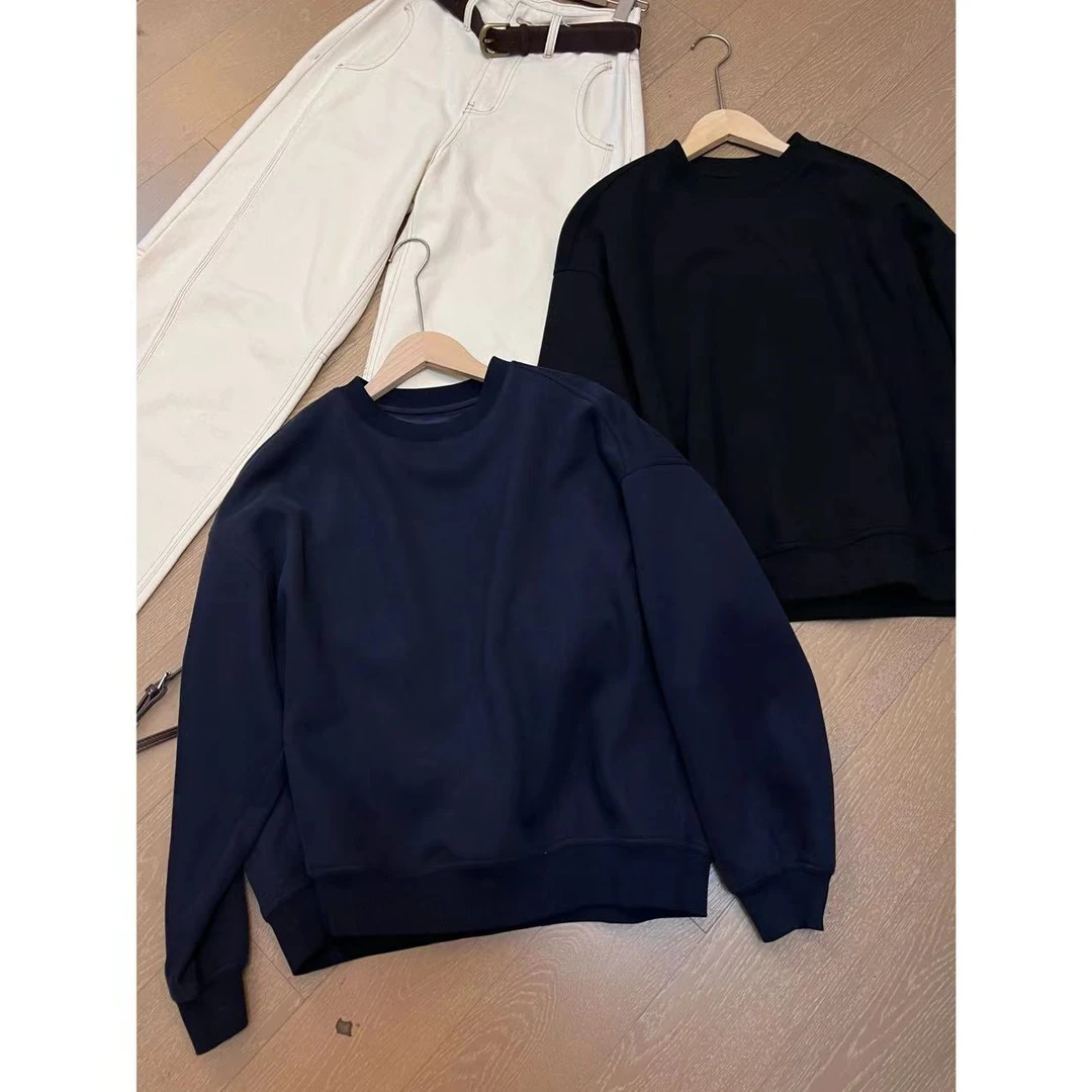 2024秋冬 基础款光板加绒加厚圆领卫衣 2409B4258