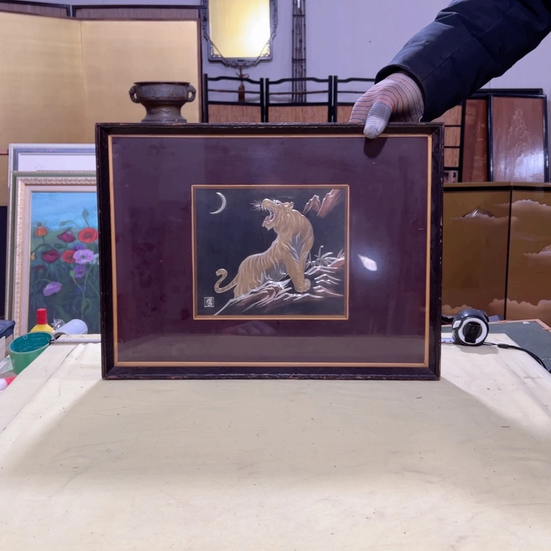 绘画K*C屏风框画茶空间设计