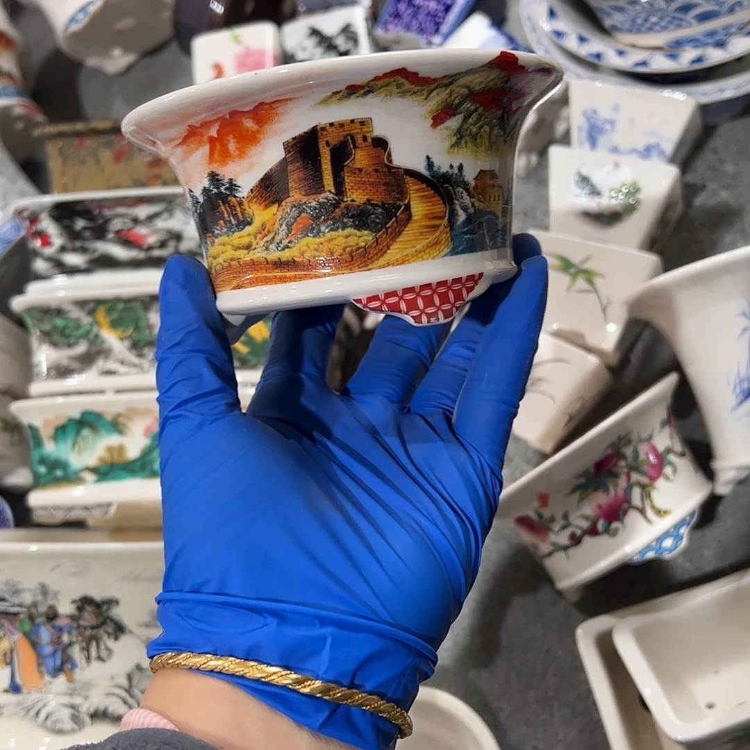 紫砂花盆981号瑕疵13/6.5cm