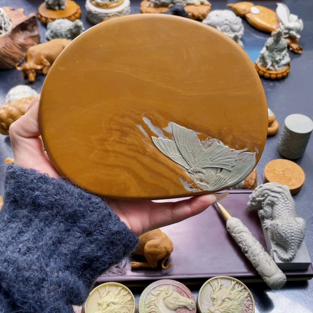 荷花壶承手工雕刻工艺