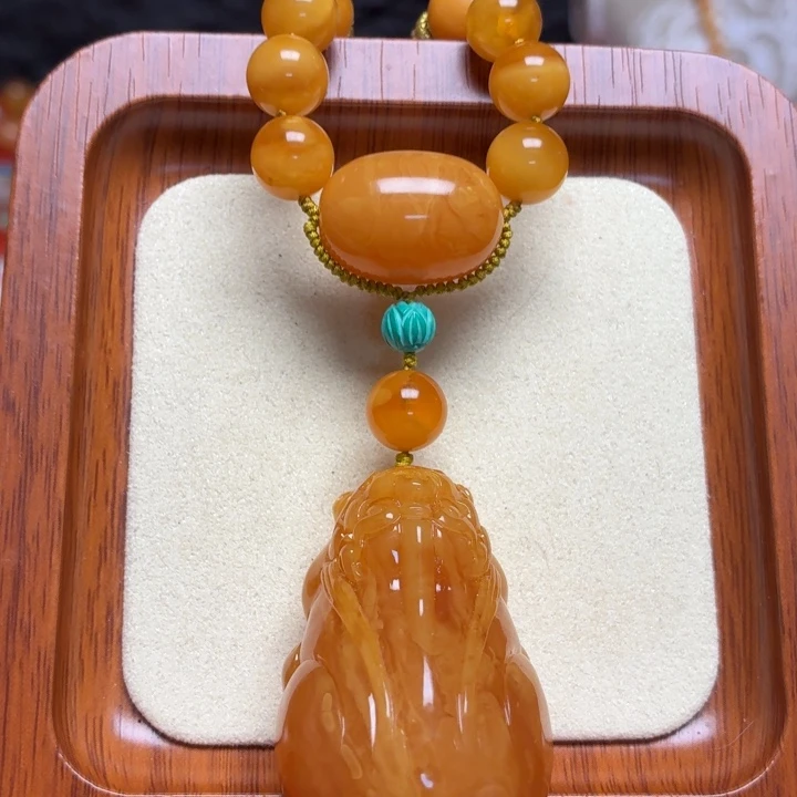 蜜蜡未镶嵌颈饰项链
