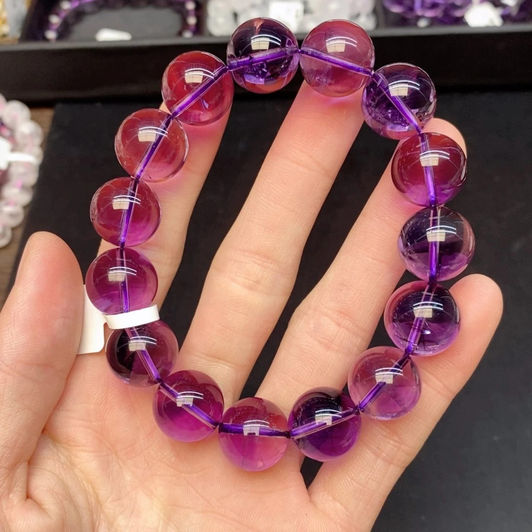 水晶手串未镶嵌28紫水晶14mm