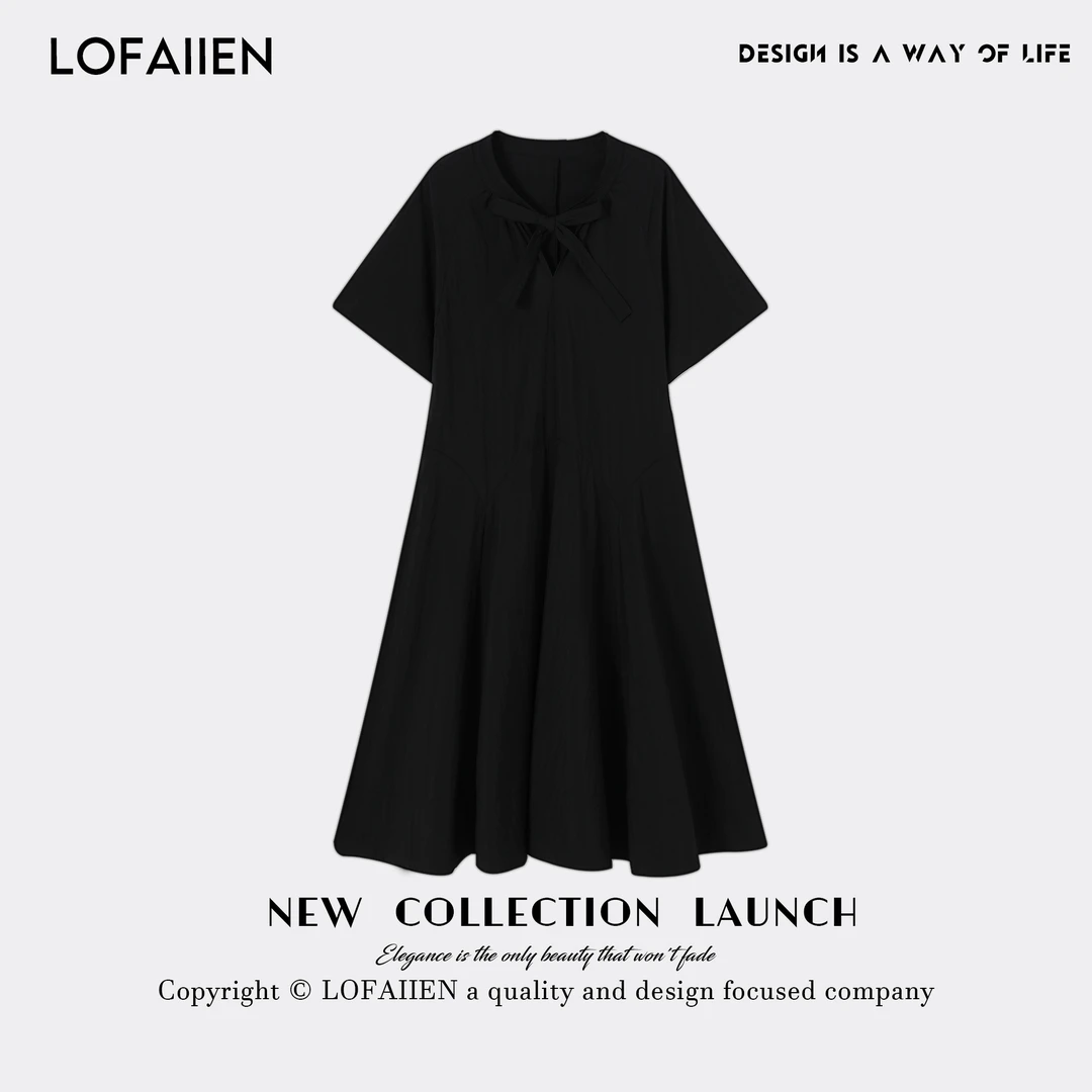 LOFAIIEN/洛梵怡"归屿"夏季简约时尚设计感连衣裙