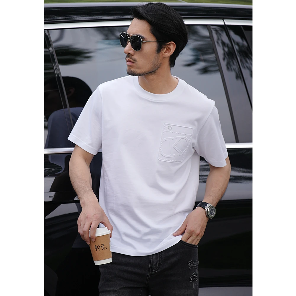 KAFUYET恤男款微阔夏2025新款凸模口袋爆款短袖休闲百搭中年9901