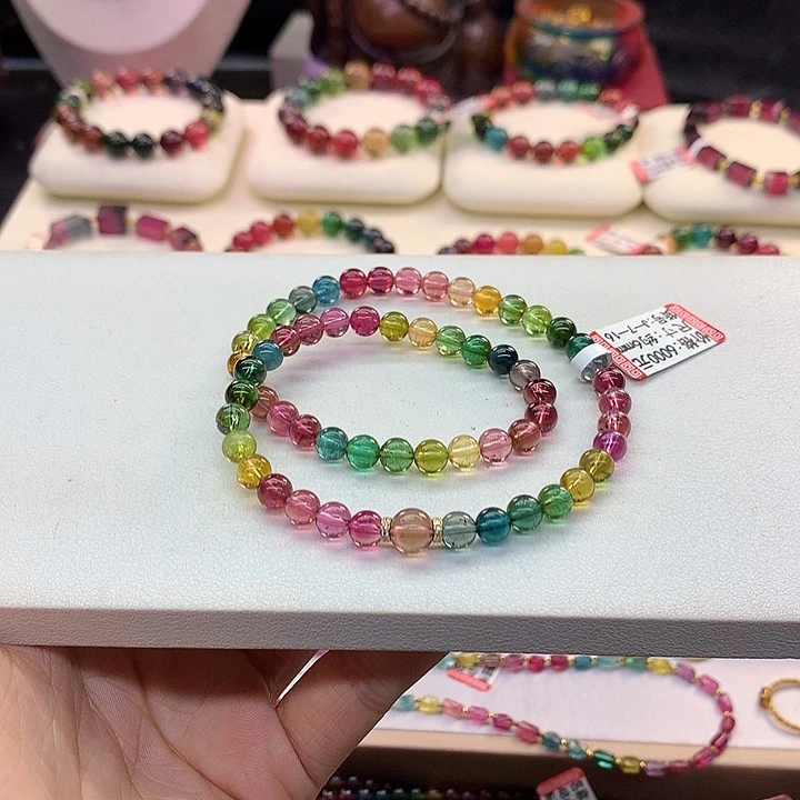 手链未镶嵌碧玺6/老矿彩虹。