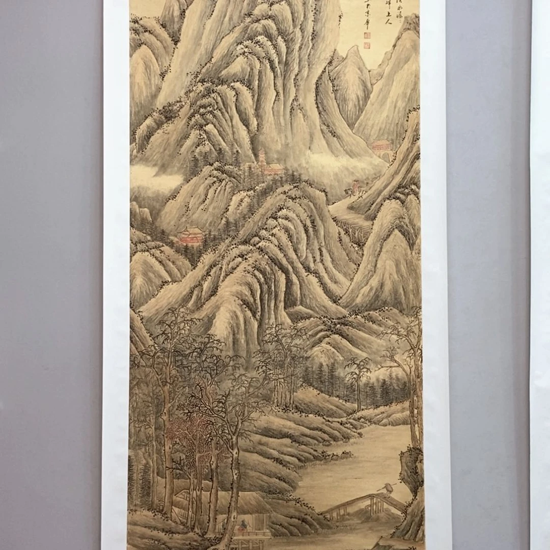 国画明锐小六尺真人真品