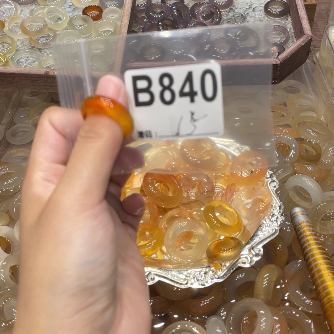 玛瑙/玉髓未镶嵌戒指840