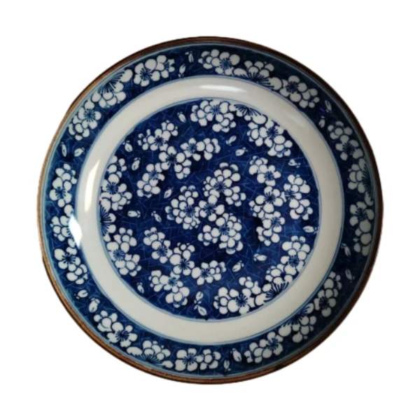 A99清  青花冰梅赏盘