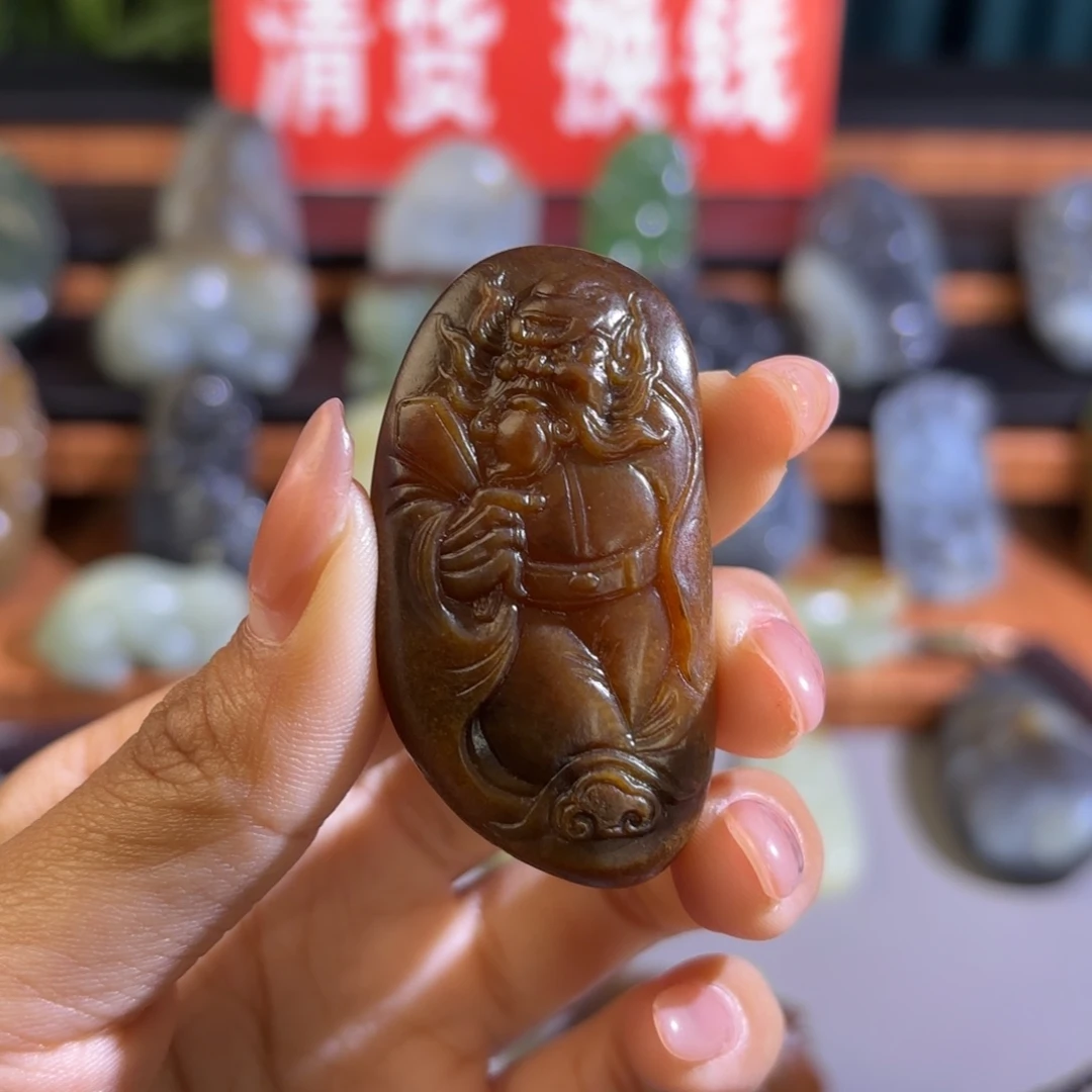 没***？和田玉未镶嵌挂件