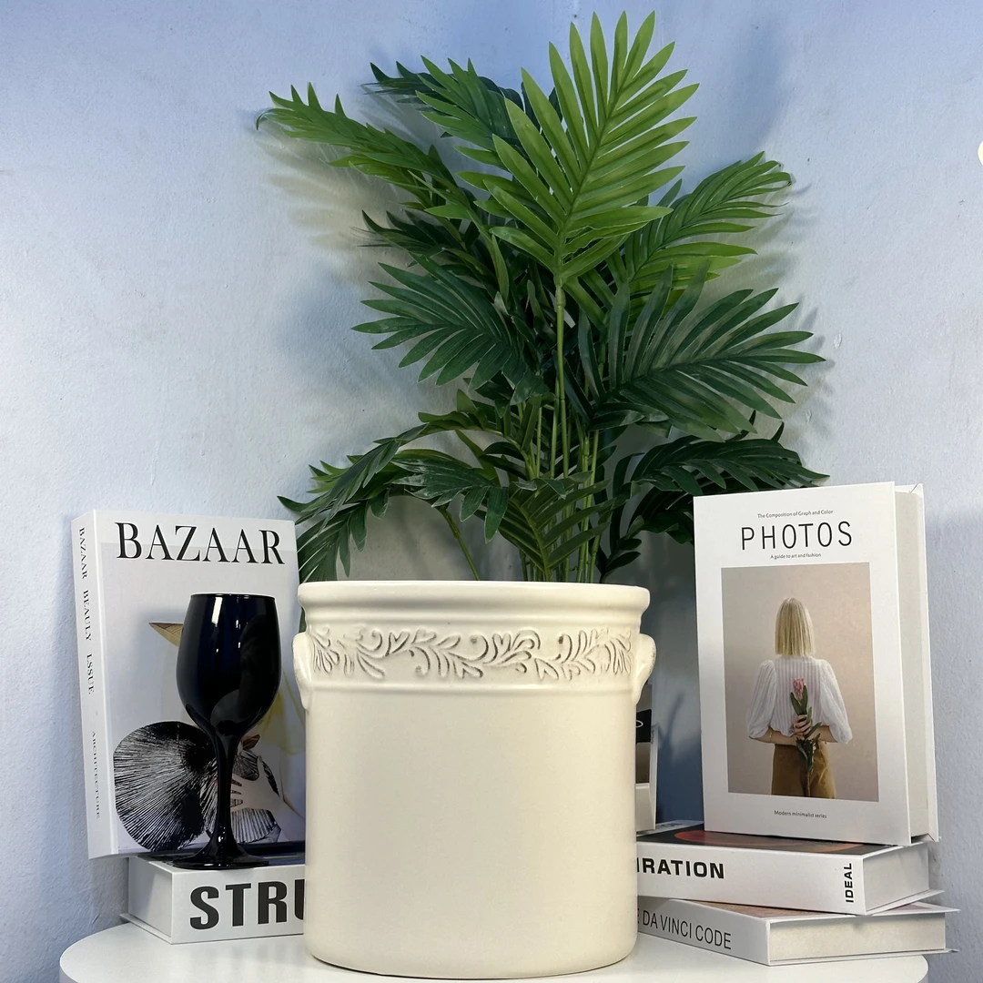 ins风家用陶瓷花盆简约创意大号盆栽发财树兰花特大号口径客厅