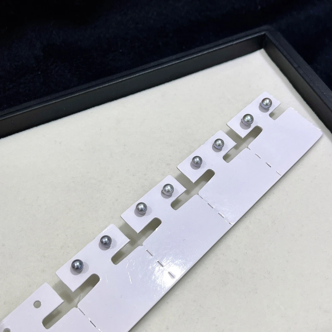 天然珍珠 海水真多麻耳钉 5-6MM S925银 多样性发一 R139