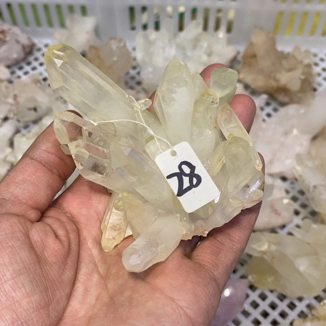 水晶水晶原石摆件未镶嵌呆***空