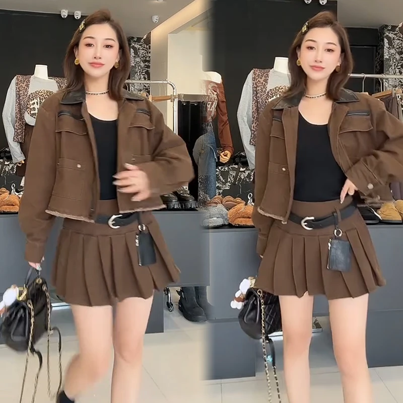 2025秋季新款时尚显瘦气质网红高档套装女高级百搭宽松大码两件套