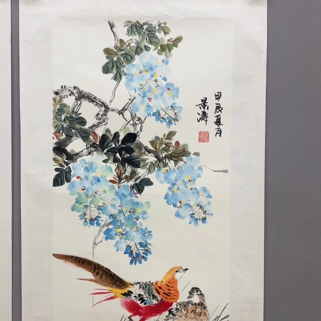 国画艺术家真人手绘