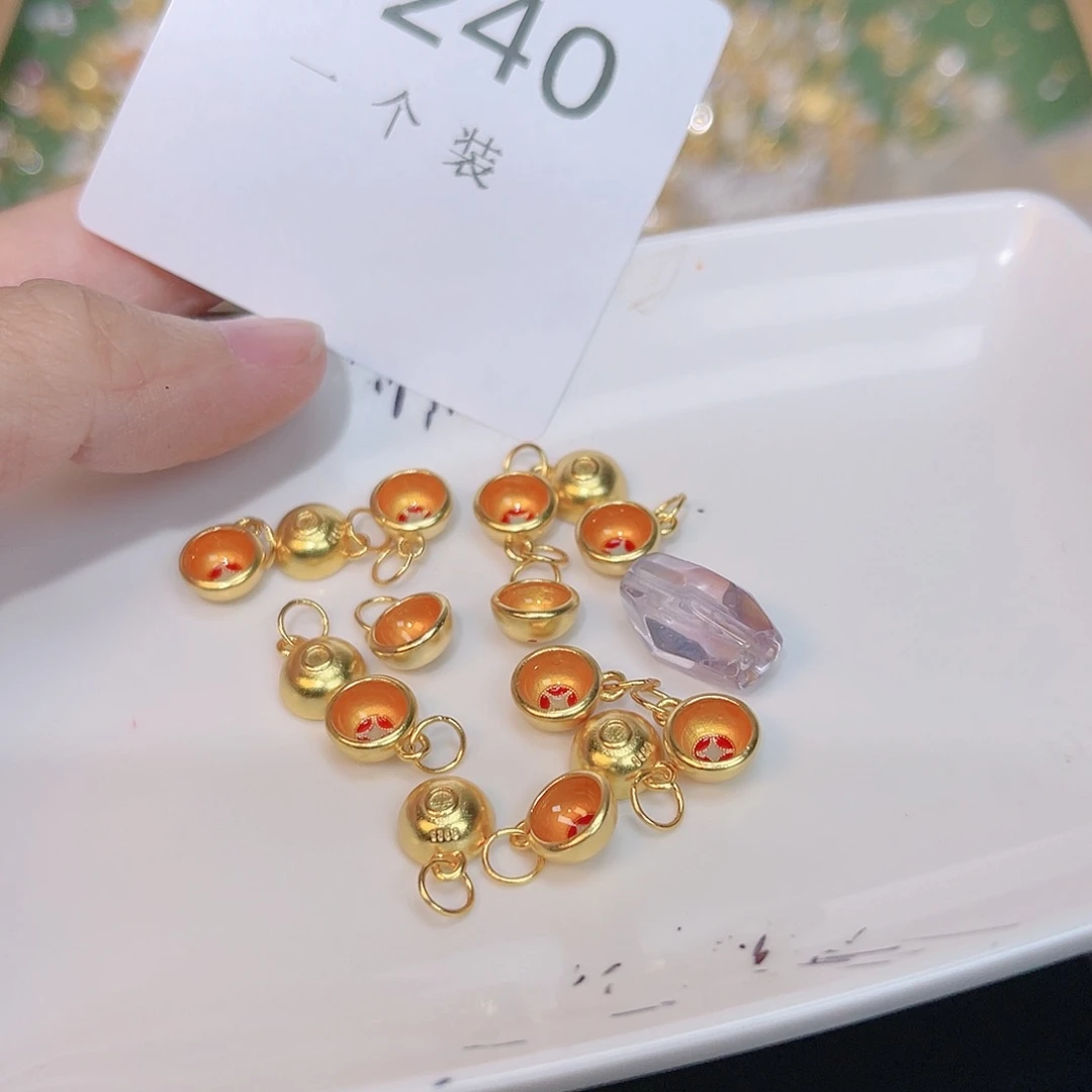 紫晶珠宝半成品银S925镀金镶嵌240