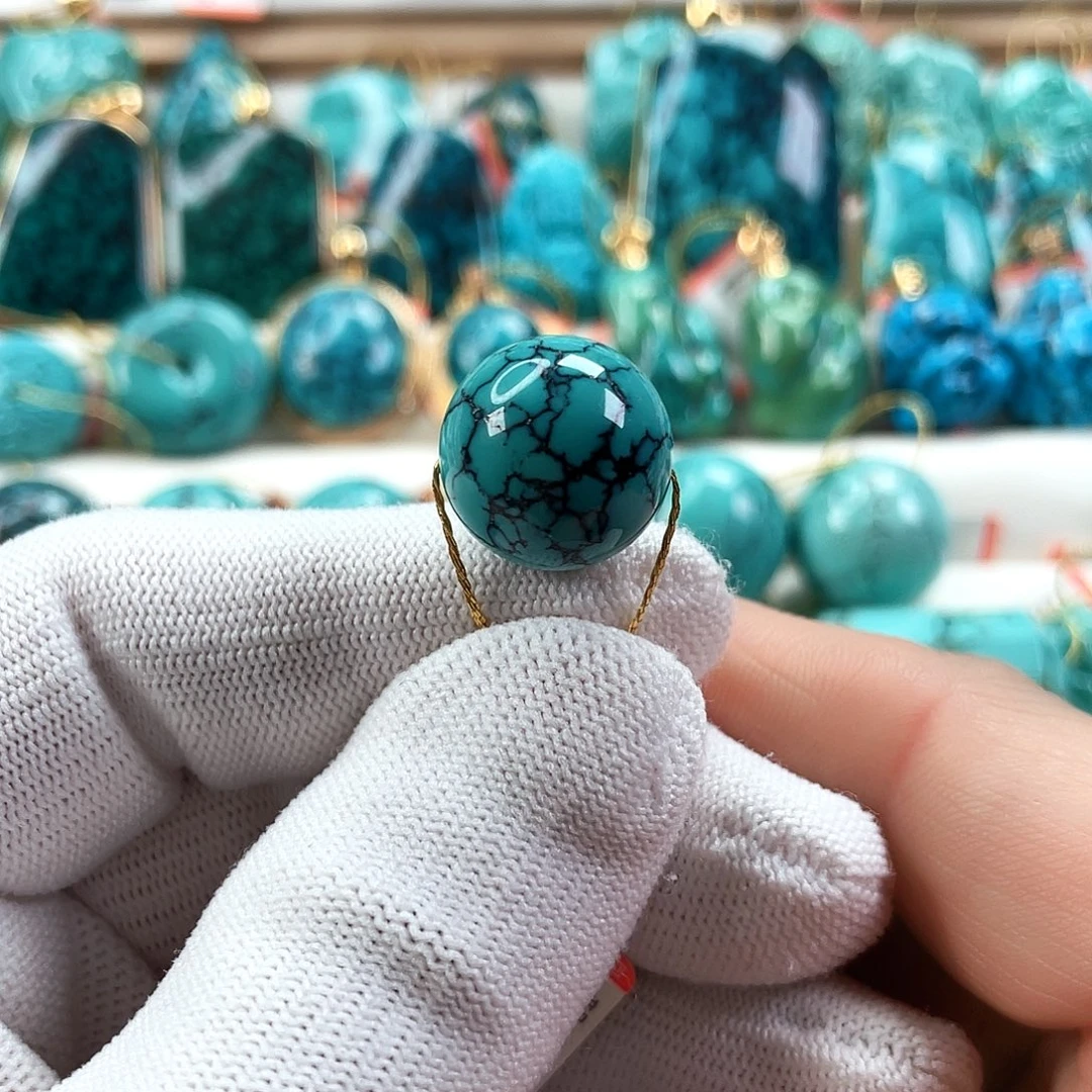 绿松石未镶嵌车挂尺寸15.8