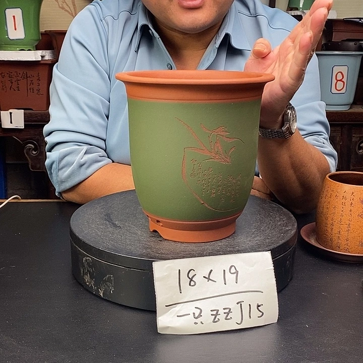 紫砂花盆货号一只ZZJ15