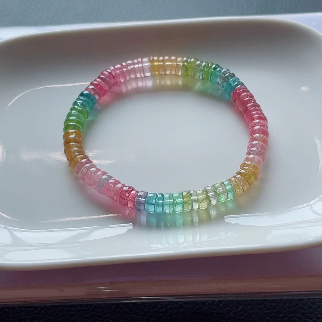 未镶嵌手链碧玺6.4mm左右