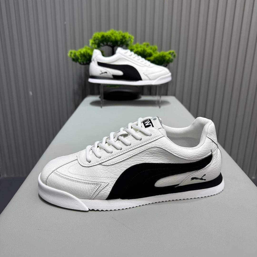 男鞋2025秋季新款舒适百搭时尚板鞋潮流简约低帮系带运动休闲鞋男