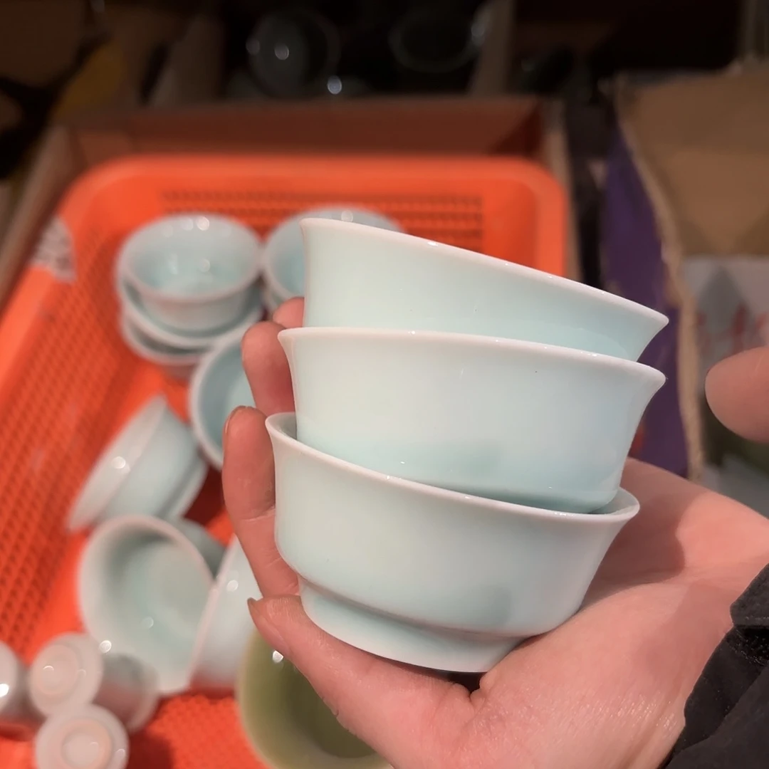 龙泉云间青瓷小米茶器