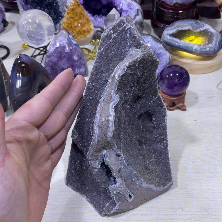 紫晶恐龙蛋未镶嵌