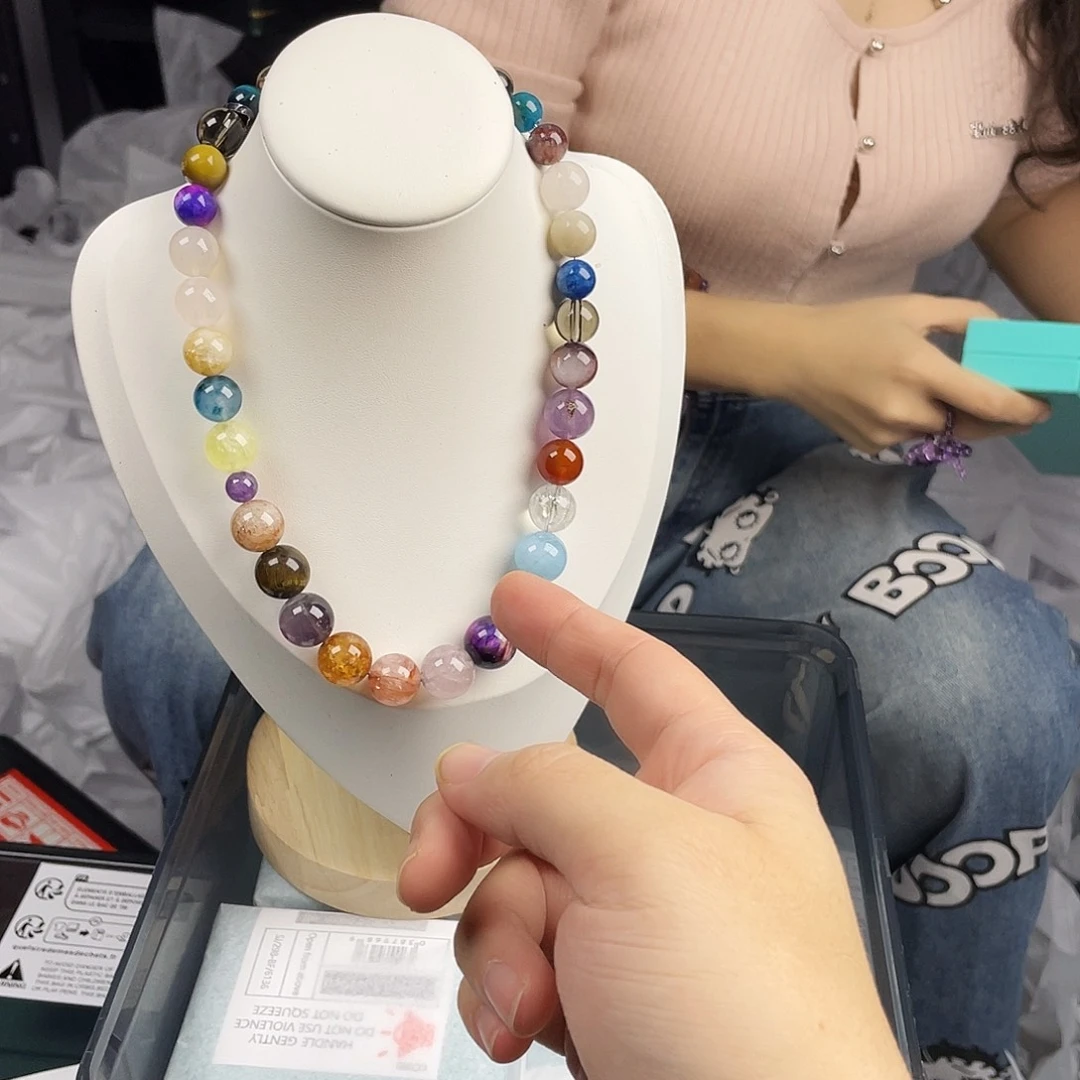 手串水晶银S925镀金镶嵌