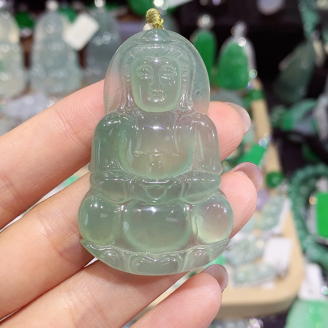 颈饰未镶嵌翡翠观音