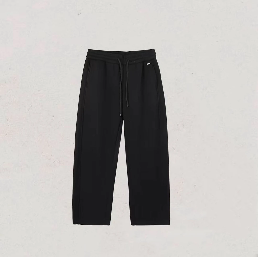 【加绒】182冬季抽绳无图案直筒休闲裤卫裤时尚男士运动裤百搭