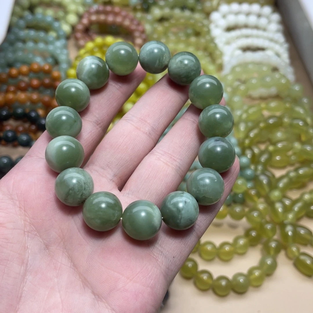蛇纹石玉未镶嵌手链