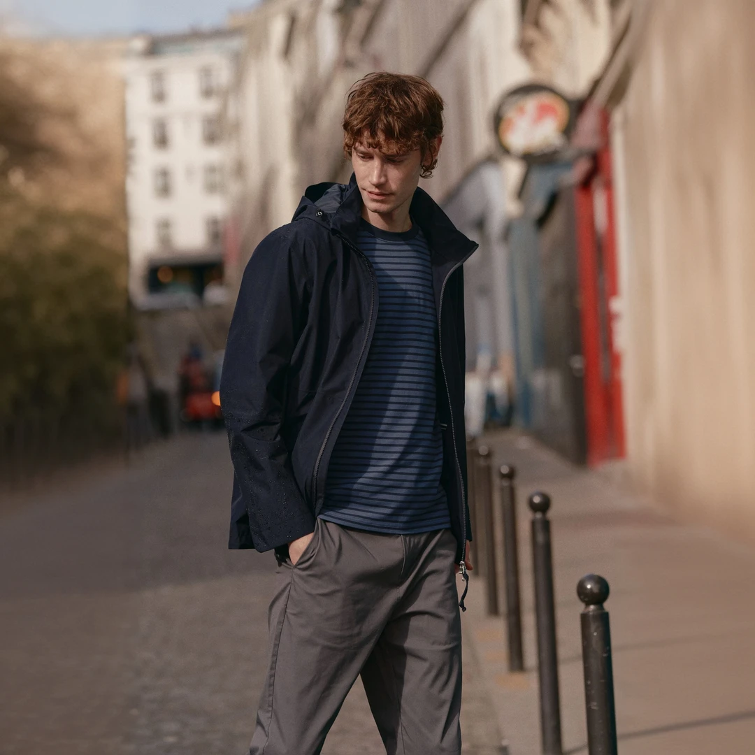 【黑标冲锋衣】AIGLE艾高春夏GTX防风透汽户外夹克冲锋衣男BJ31