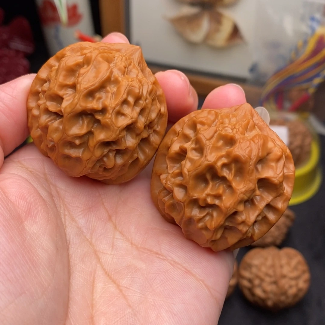 把件文玩核桃42牡丹花王