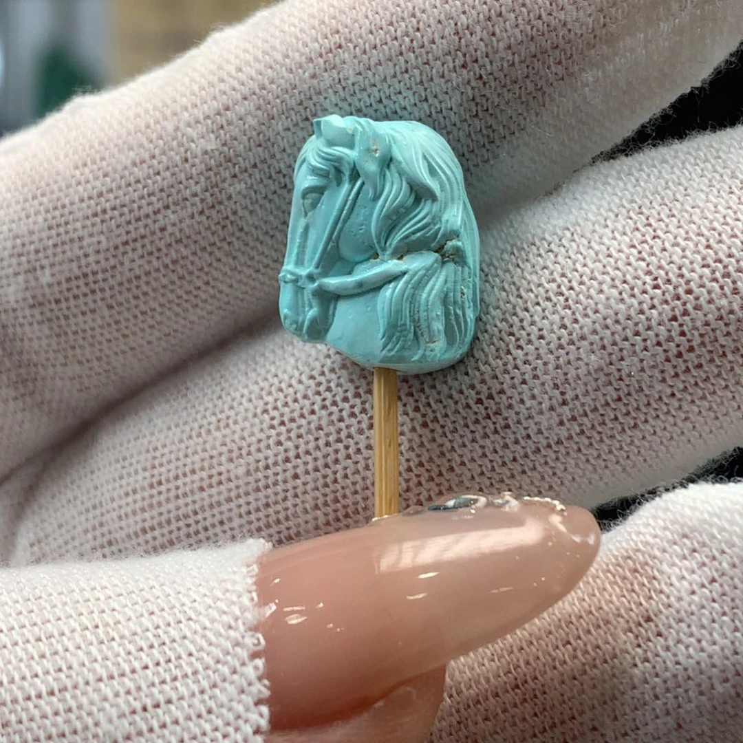 绿松石未镶嵌挂件