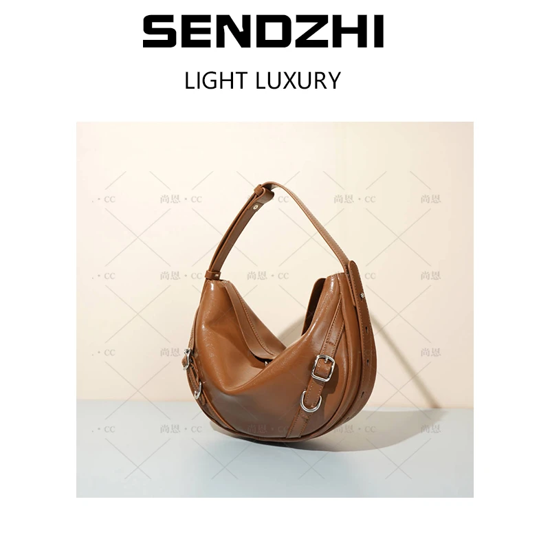 【云云甄选】ZG-F9748-摩卡色-RAIN.CUN轻奢小众时尚百搭女士包