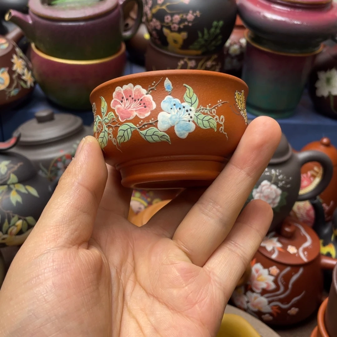 红泥茶杯紫砂主人杯100cc