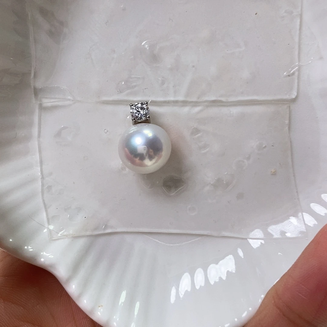 吊坠(赠链)银S925镶嵌淡水珍珠11.2微瑕