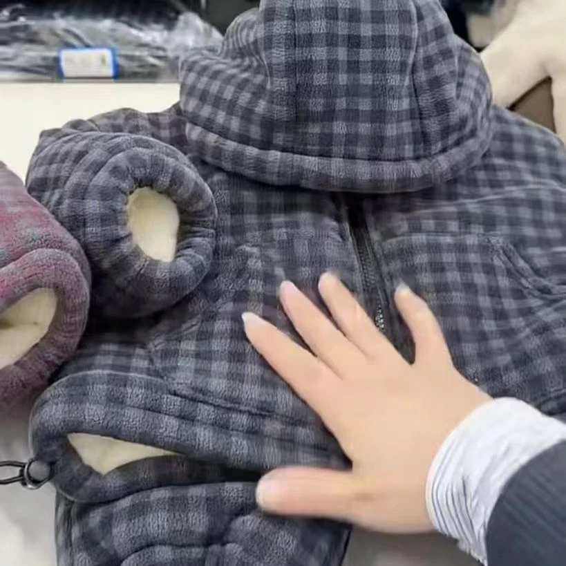 儿童三层加厚睡衣女童冬季棉服套装宝宝洋气加绒保暖家居服可外穿
