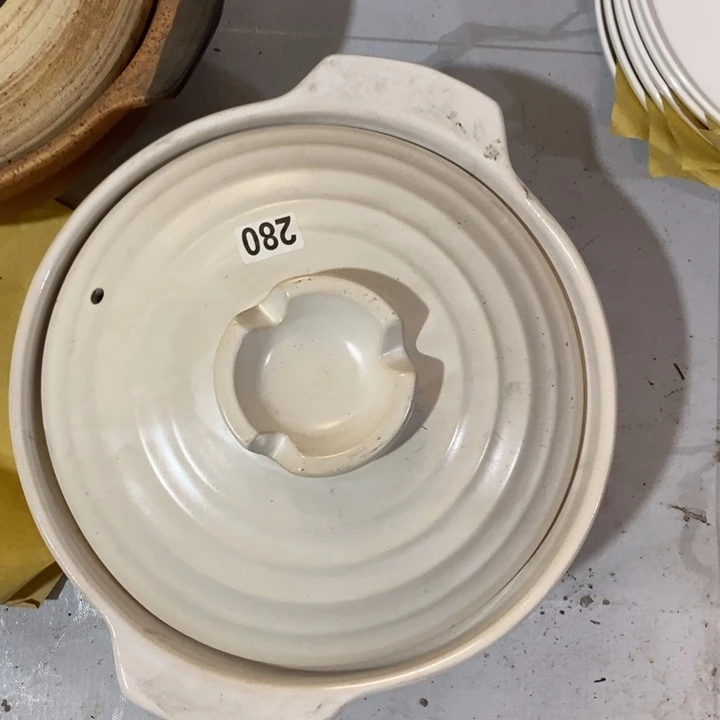 瓷片磁州窑可干烧大砂锅口径30厘米