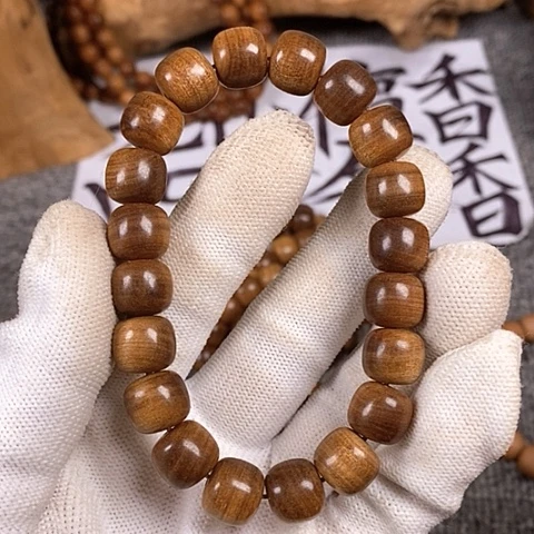 檀香木手串/手链老山檀香黑肉虎纹10/11老型珠沉水