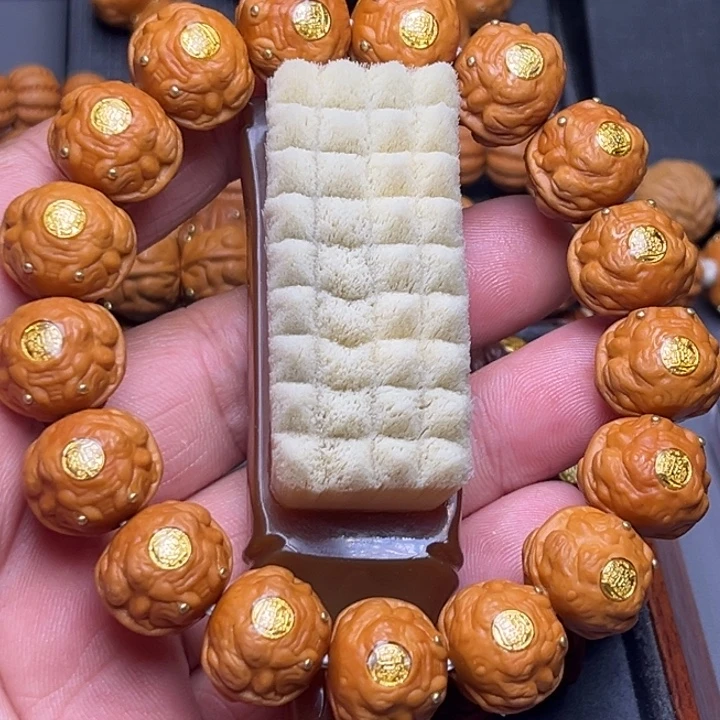 花****手串猴头核桃金金蟾王