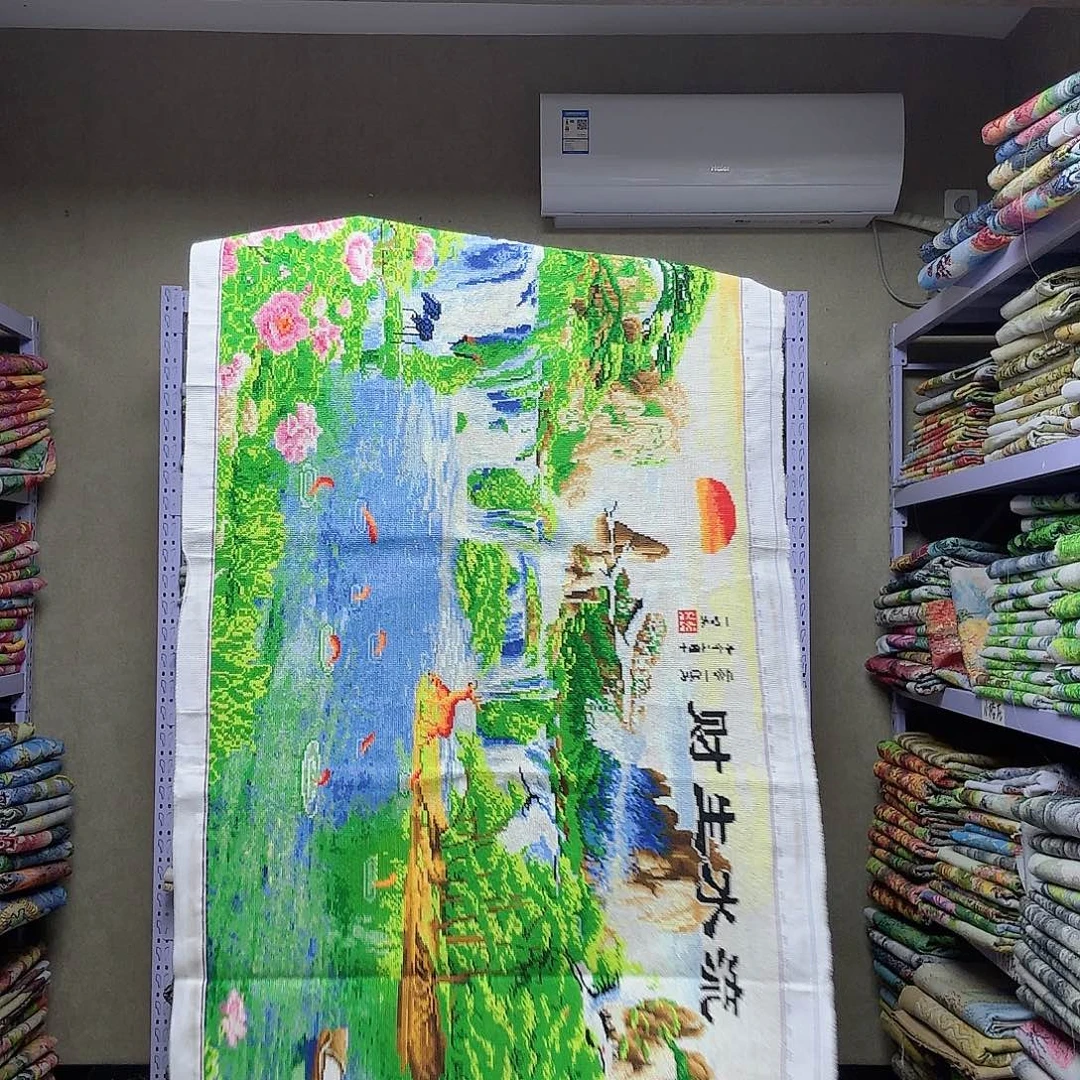 棉十字绣流水生财