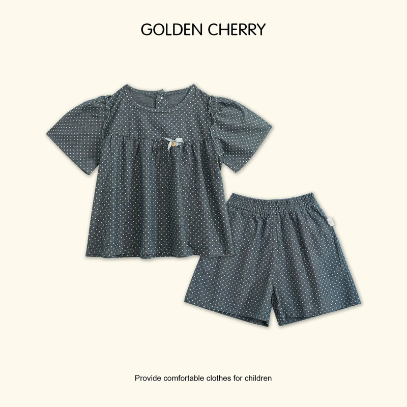 【Golden cherry】儿童波点洋气百搭套装QDD118